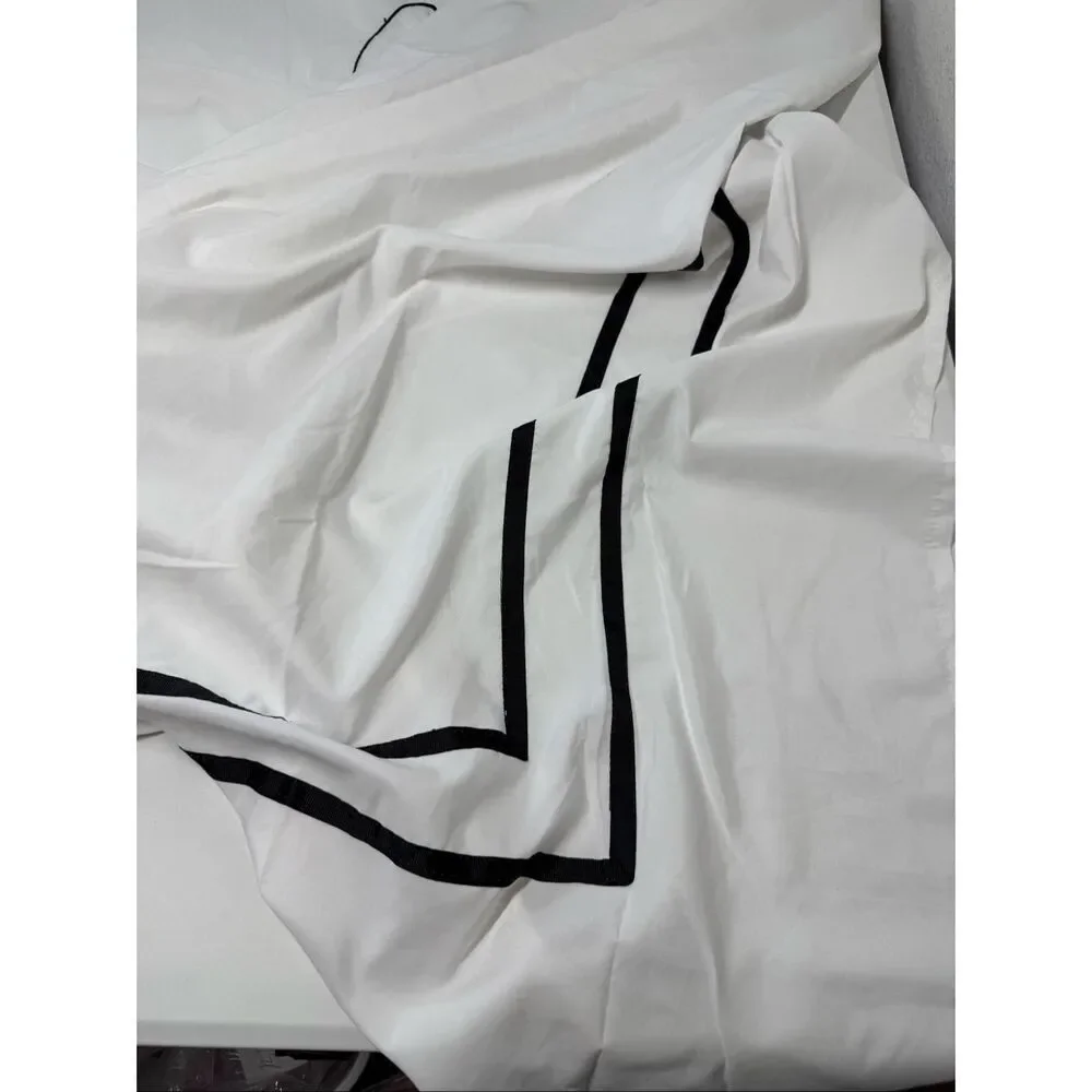 Black & White Monogrammed M Shower Curtain 70” L x 67” W